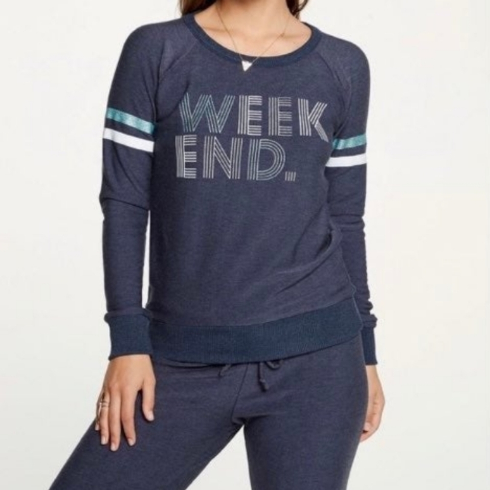 NWT Chaser Blue Weekend Sweatshirt Jumper Size Medium Long Sleeve